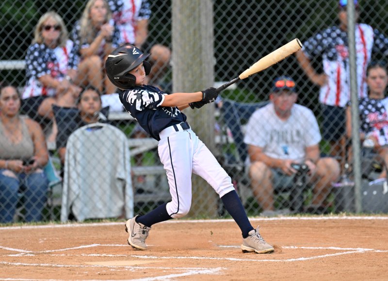 Henry Hill gets a hit for the Milton squad.