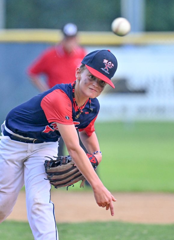MOT starting pitcher Christian Lindner delivers to the plate.