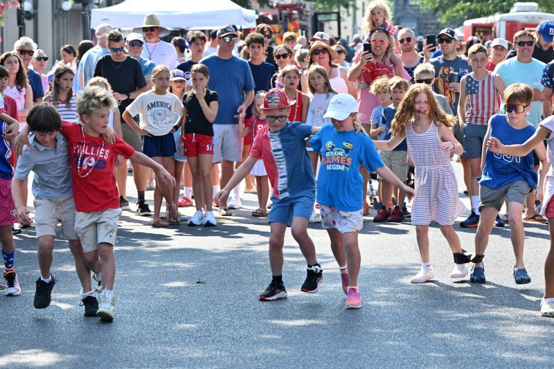 Three-legged races kick-start a full day of 2025 Independence Day festivities in Lewes. DAN COOK PHOTOS