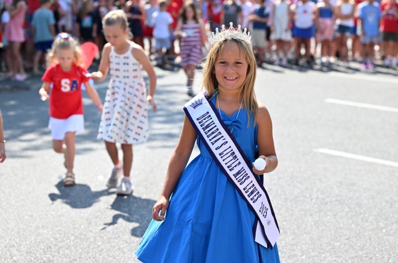 Delmarva’s Little Miss Lewes 2025 Margo Zmuda takes her time and doesn’t drop the ping pong ball.