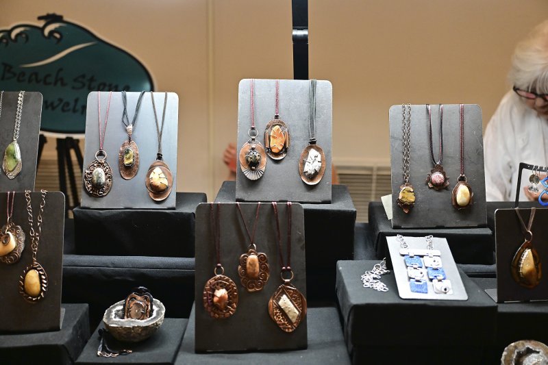 Gail Gingrich of Beach Stone Jewelry has some amazing pieces on display.