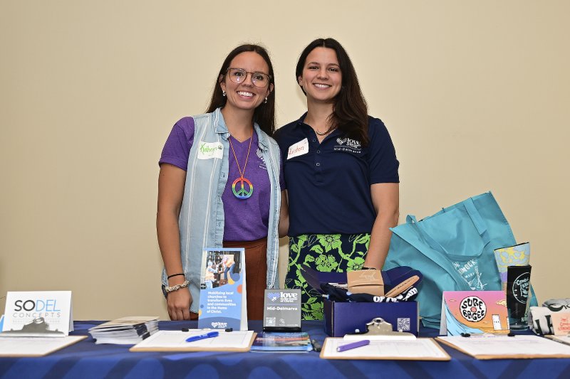 Kathryn Alban, associate director, and Kristin Bender, director of communications for Love Inc.