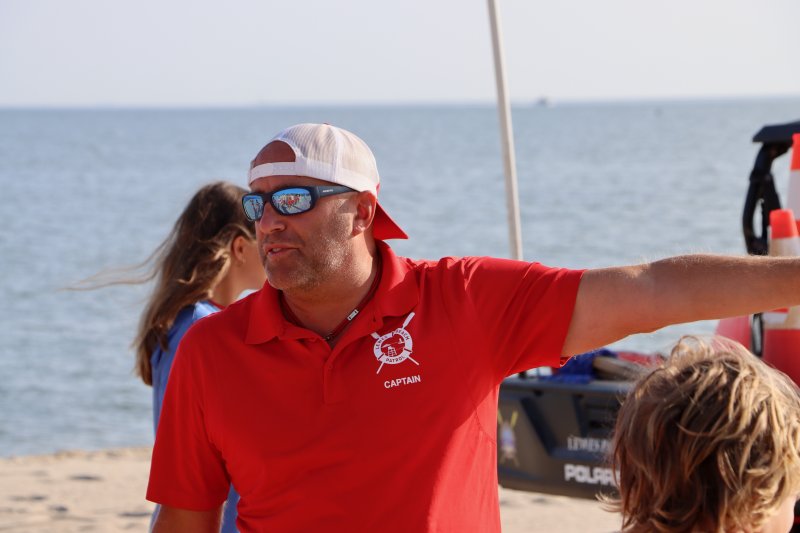 Capt. Strohm Edwards explains the rules of the rookie test competition.