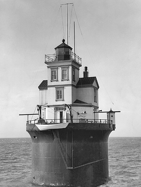 Eventually the lighthouse was painted white. SOURCE: NATIONAL ARCHIVES