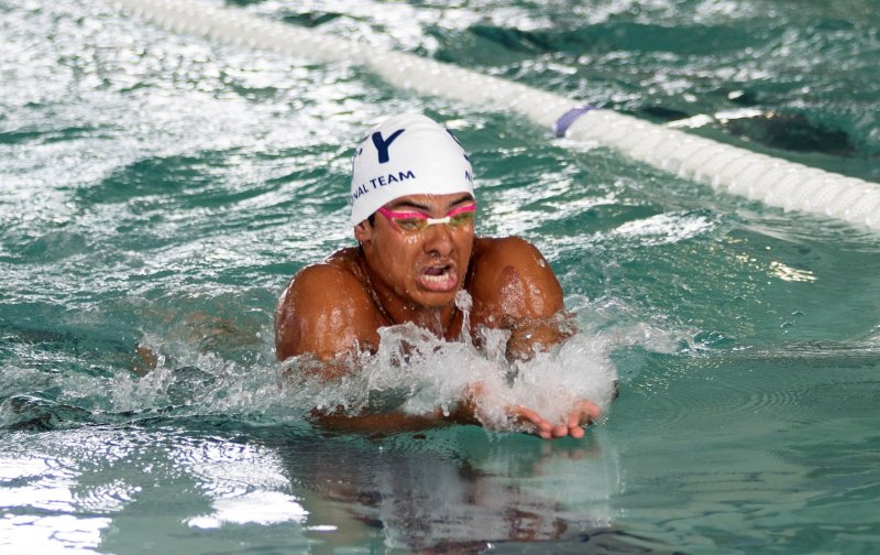 Angel Figueroa swims the breaststroke for SFY.