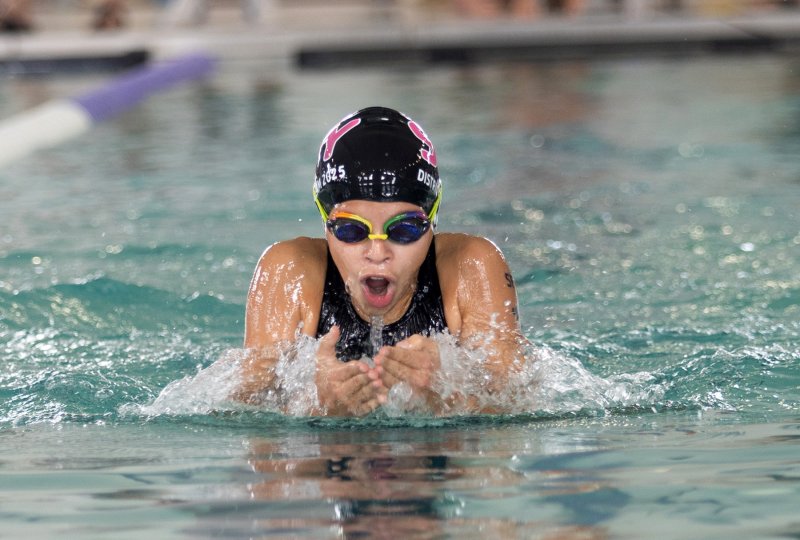 Swimming the breaststroke for SFY is Anna Deyak.