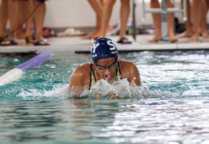 SFY’s Mia Jaoude swims the breast stroke.