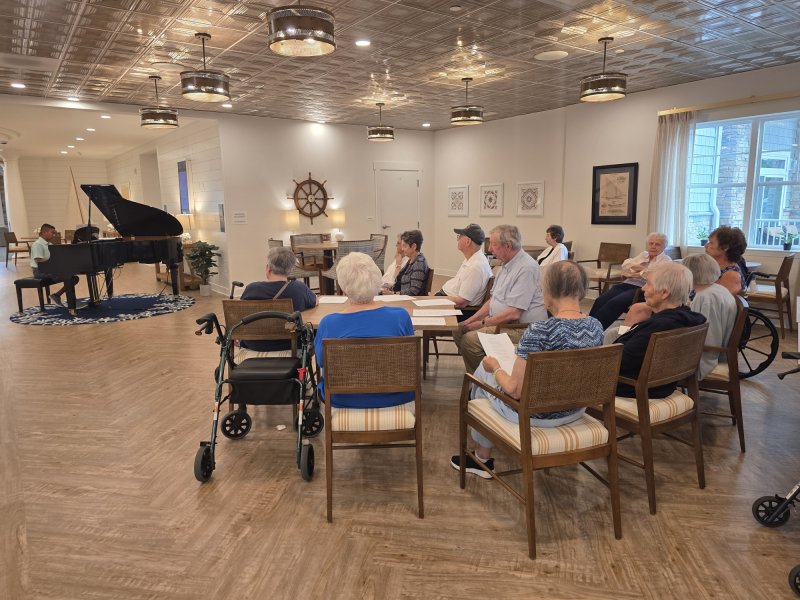 Residents at The Lodge at Historic Lewes are enrapt with the sounds of pianist JJ Ohri. SUBMITTED PHOTOS