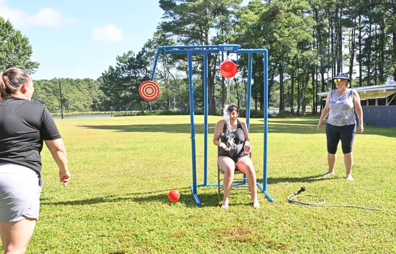A bullseye at the dunk tank.