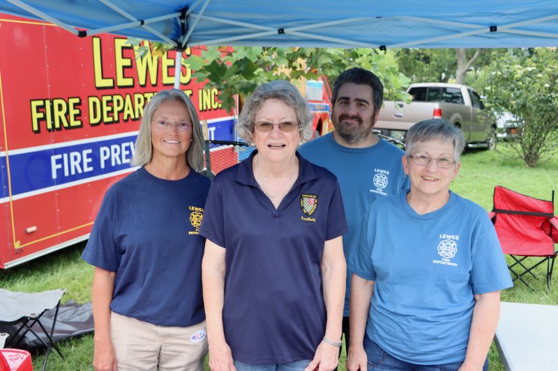 The Lewes Fire Department Auxiliary is well represented by Jerri MacCoy, Pam Cook, Rob Dixon and Stephanie Talino.