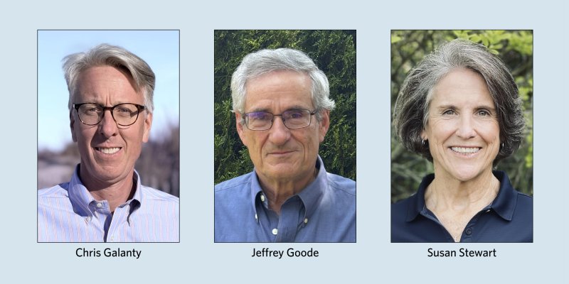 The three candidates in Rehoboth Beach’s annual municipal election are Chris Galanty, Jeffrey Goode and Susan Stewart.