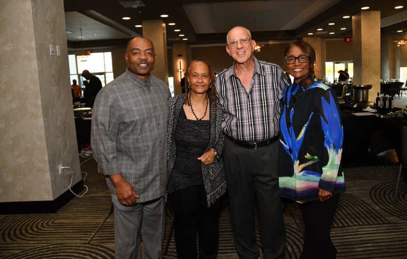 Meals on Wheels workers enjoying the evening are (l-r) Murry and Yvonne Gatling, and Jeff and Ida Roe.