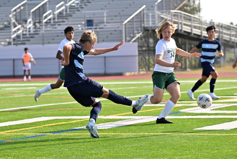 Cape junior Seth Benjamin hits one of his two scores in the win over Odessa.