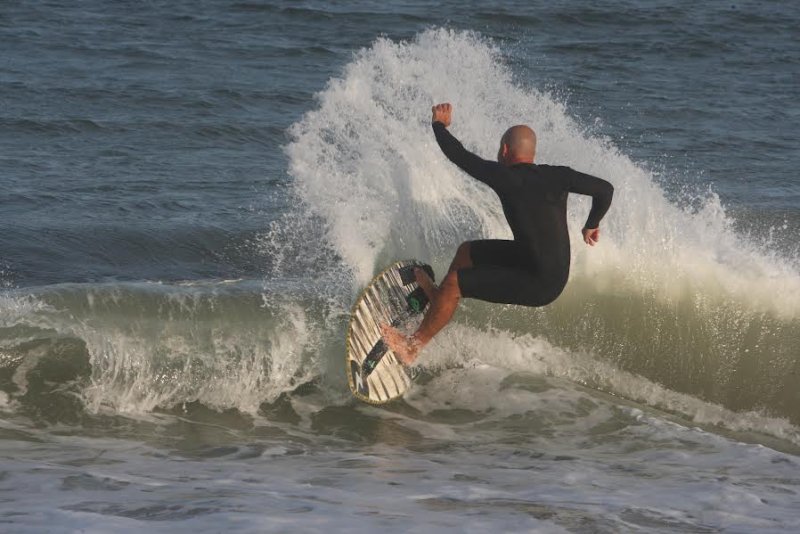 Skimboarding and surfing are a year-round pursuit for Jamie Celano.