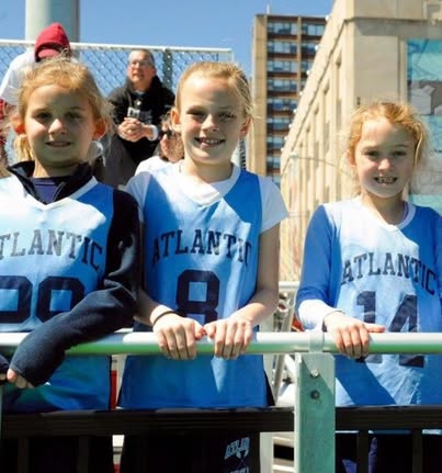 Hailey Gamuciello, Ally Diehl and Mairead Rishko at a Temple game when playing for Atlantic Lacrosse.