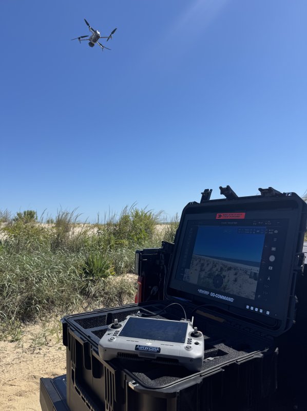The drones are wirelessly controlled. While in flight, their cameras capture live video footage, which is streamed onto a screen for the operators to watch. SUBMITTED PHOTO