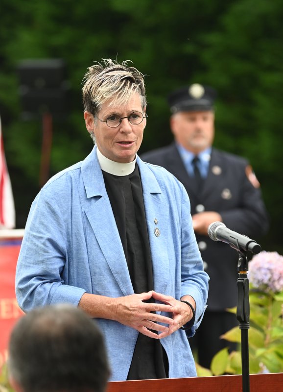 The Rev. Karis Graham of Community Lutheran Church was at a dog park near the Pentagon when the plane flew very low over her head. She served several tours overseas in the years after.