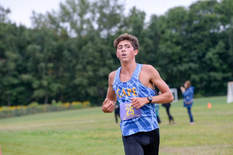 Riley Stazzone of Cape logs a time of 16:27.