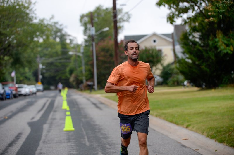 Bryan Mack logs a solid time of 19:26 at the Cannonball 5K.
