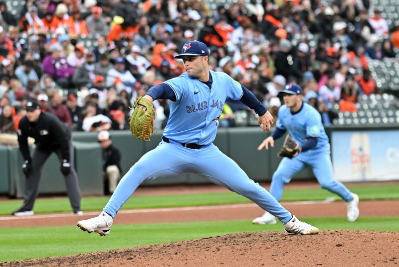 Mason Fluharty pitches against the Baltimore Orioles earlier this season. DAN COOK PHOTO