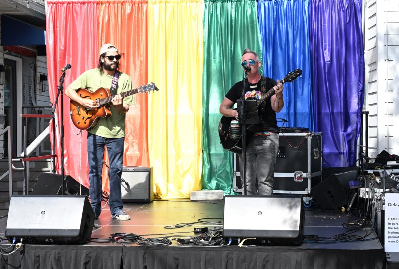 Performing on the CAMP courtyard stage is Storm Sounds featuring Storm Whitney.