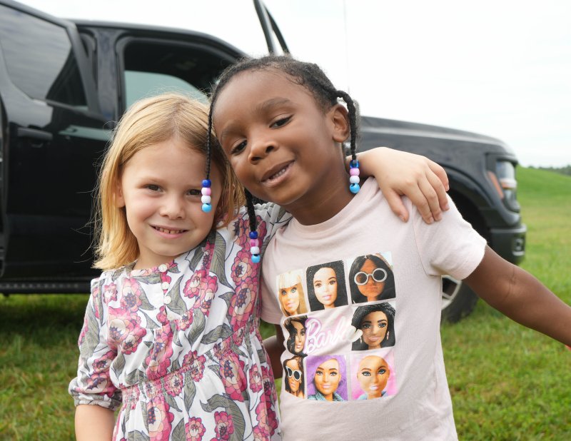 Grace Harmansky, left, and Danelda Davis-Tingle enjoy the day.
