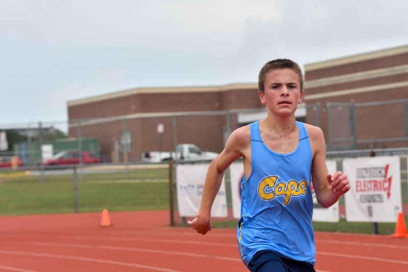 Thomas Bonk of Beacon eyes the finish.