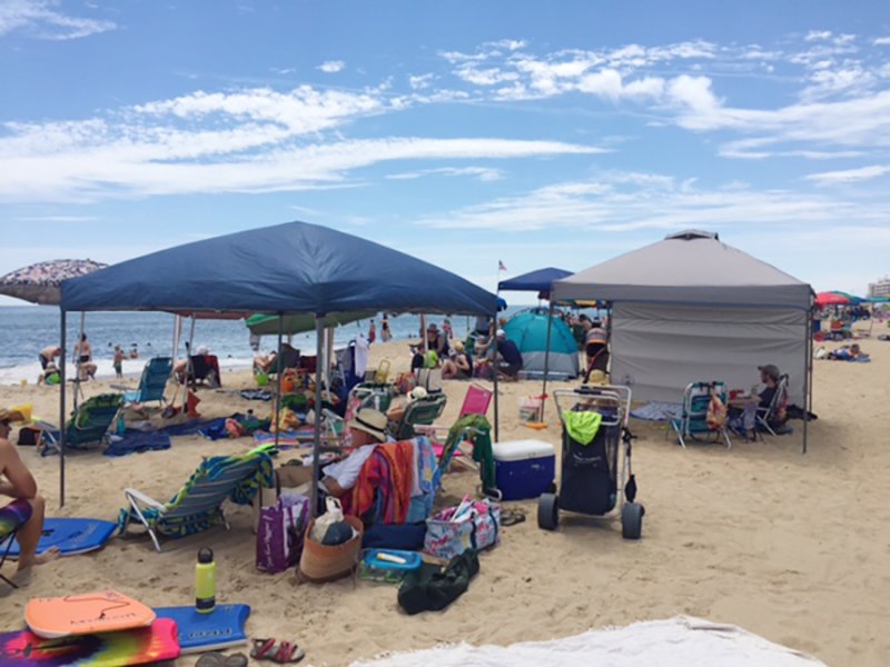 Tents and canopies on the beach were a hot topic at the Dewey Beach Town Council meeting Oct. 17. FILE PHOTO