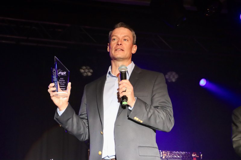 Chris Rausch, Cape Gazette owner and publisher, received the Jazz Festival’s Producer of the Year Award.