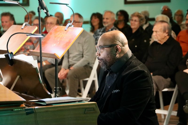 Allyn Johnson on the piano.