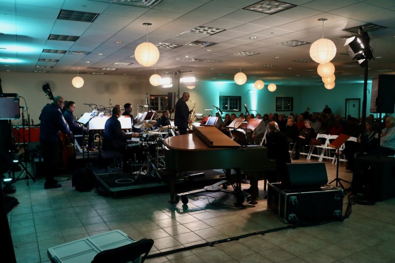 The big band filled the room with jazz at the Nassau Valley Vineyards.