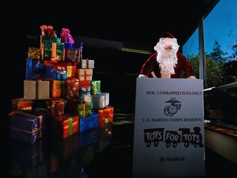 On behalf of Delaware Natural Resources Police, Santa Claus promotes the Toys for Tots drive. SUBMITTED PHOTO