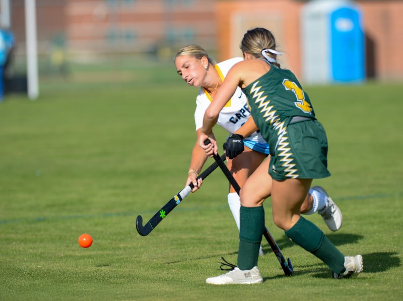 Cape’s Regan Best clears the ball away from Madelyn Faucett. Cape’s defense has posted nine shutouts. DAVE FREDERICK PHOTOS