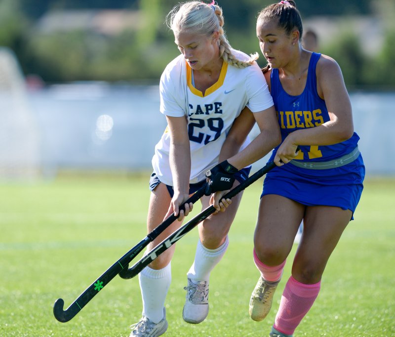 Merdeith Frederick drives to goal in the JV game.