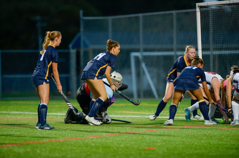 Alysa McCarthy pushes the ball toward the goal.