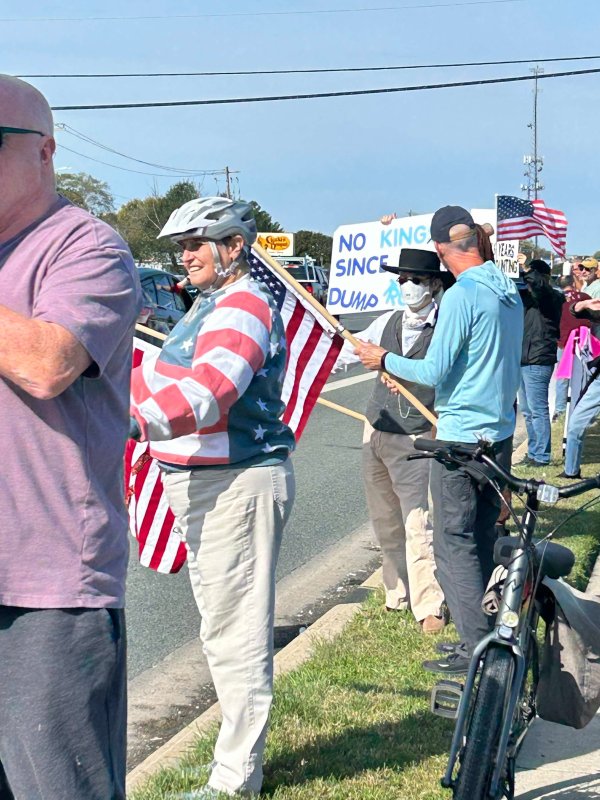 Participants and spectators lined Route 1 Oct. 18 to voice their opinions. BOB DUNBAR PHOTO