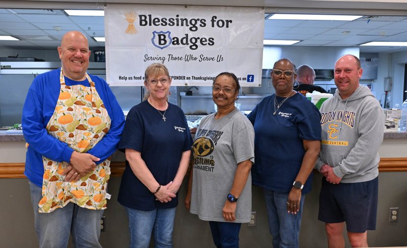 Board and committee members with Blessings for Badges are (l-r) Joe Baumann, treasurer; Cindi Susi, president; Sharon Taylor, board of directors; Mary Curtis, committee member; and Louis Briggs, Delaware State Police committee member. DAN COOK PHOTOS
