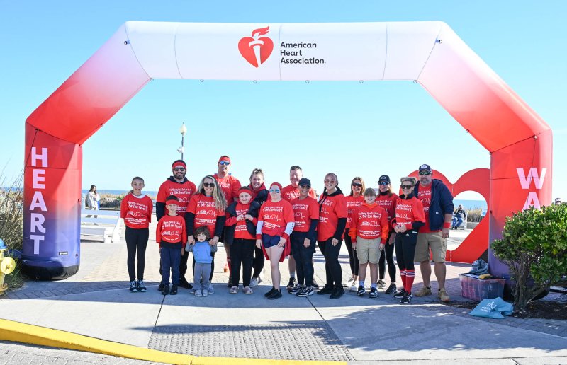 The I.G. Burton group poses for a picture before the walk.