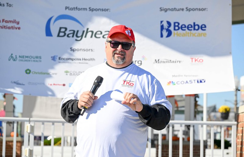 Bill Silva, a heart transplant recipient, speaks about what the American Heart Association means to him. It’s his fourth Southern Delaware Heart Walk since receiving his heart.