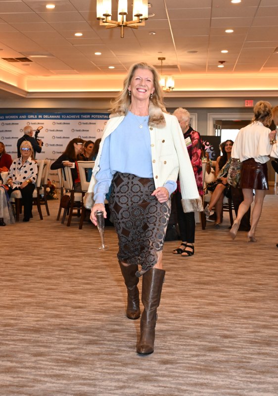 Cathy Seeber wears an outfit from Lucky Poppy.