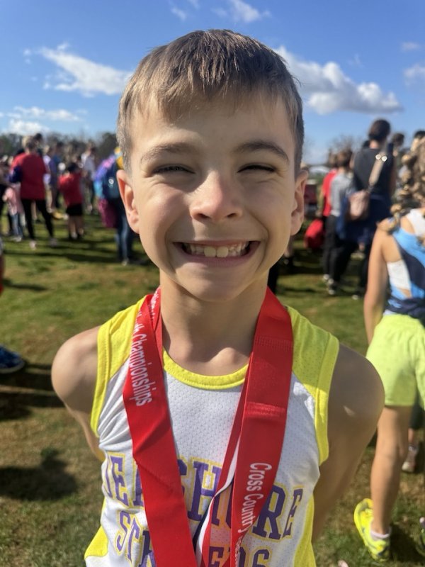 Nolan Peet finished fourth in his age group.