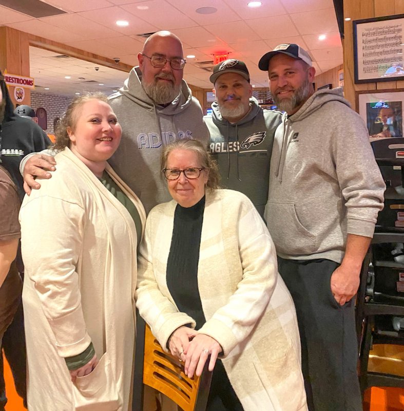 Katie Arietta’s high school friends visit from Pennsylvania to see her at the event. Shown are (l-r) Katie, Quinton Huey, mother MaryLou, David Smith and Jerry Wells. SUBMITTED PHOTO