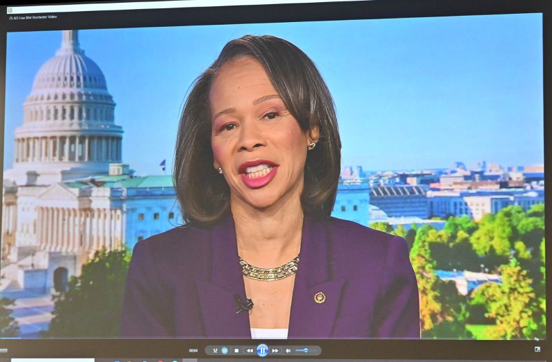 Sen. Lisa Blunt-Rochester sends her congratulations via a video presentation.