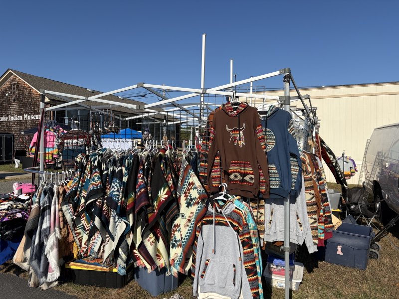Native American memorabilia on sale.