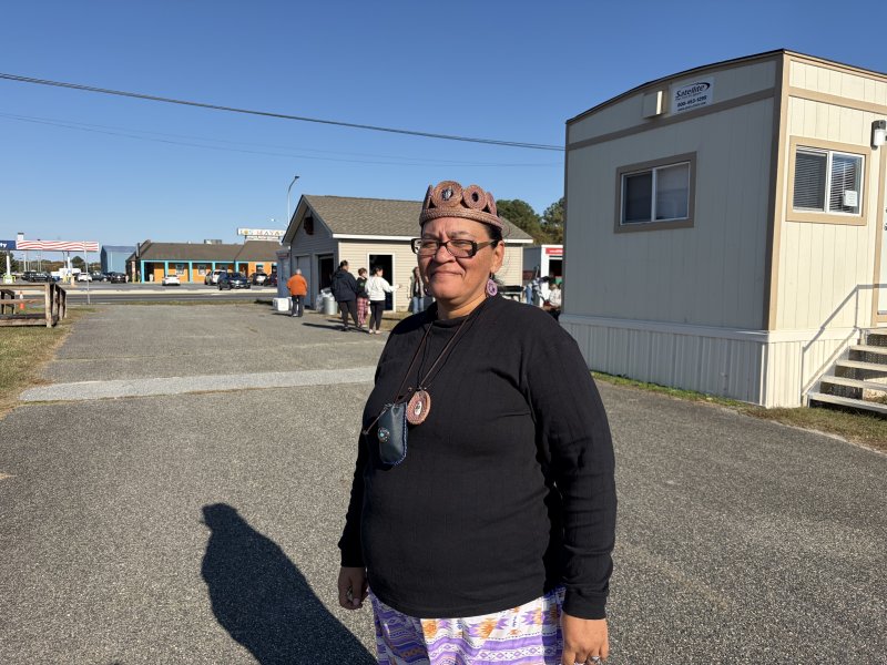 Temika Pierce walks the grounds at the Nanticoke Indian Museum in Millsboro Nov. 1, as part of Native American Day.