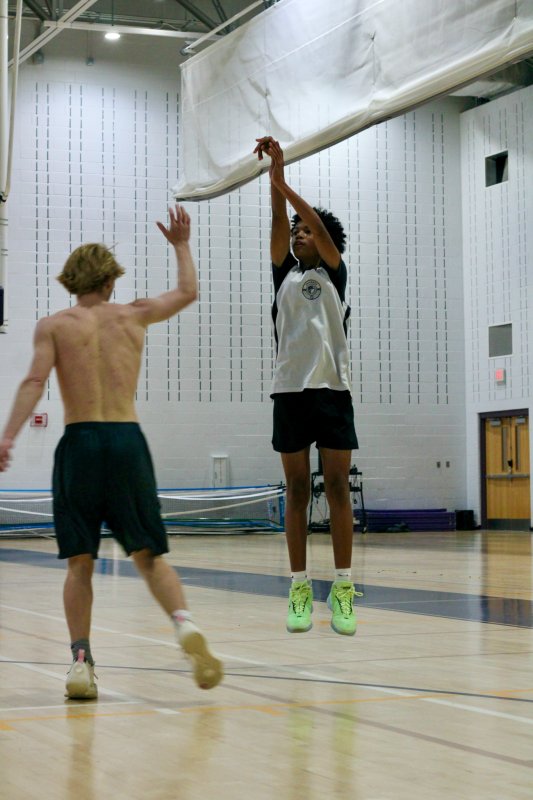 Sophomore Rico Nock puts up a three.