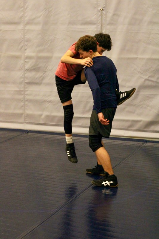 Ryan Peña tries to escape from Jaxon Dufour.