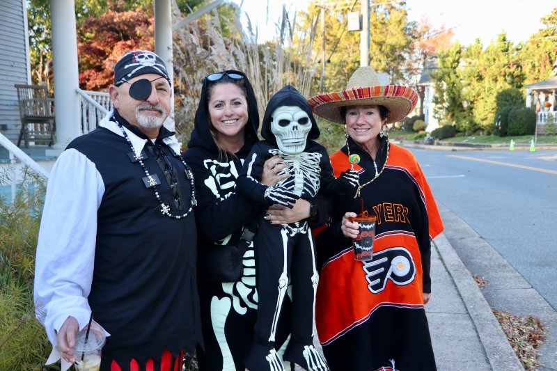 This crew stops for a photo on Kings Highway. Shown are (l-r) Rob Frederick, Aaron Frederick, Wyatt Snyder and Karen Frederick.