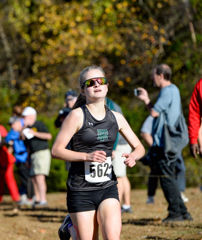 Izzy Daniel of Tower Hill wins the Division II race in 18:27.