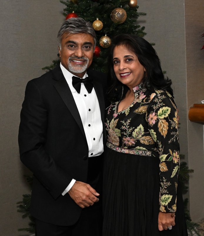 Harry Keswani and his wife Sonia prepare for the event.